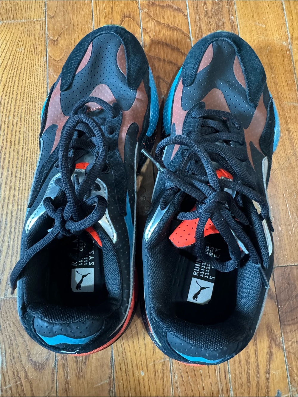 Puma Men's Multi-Color Athletic Sneakers - Black, Red, Blue, Green - Picture 6 of 9